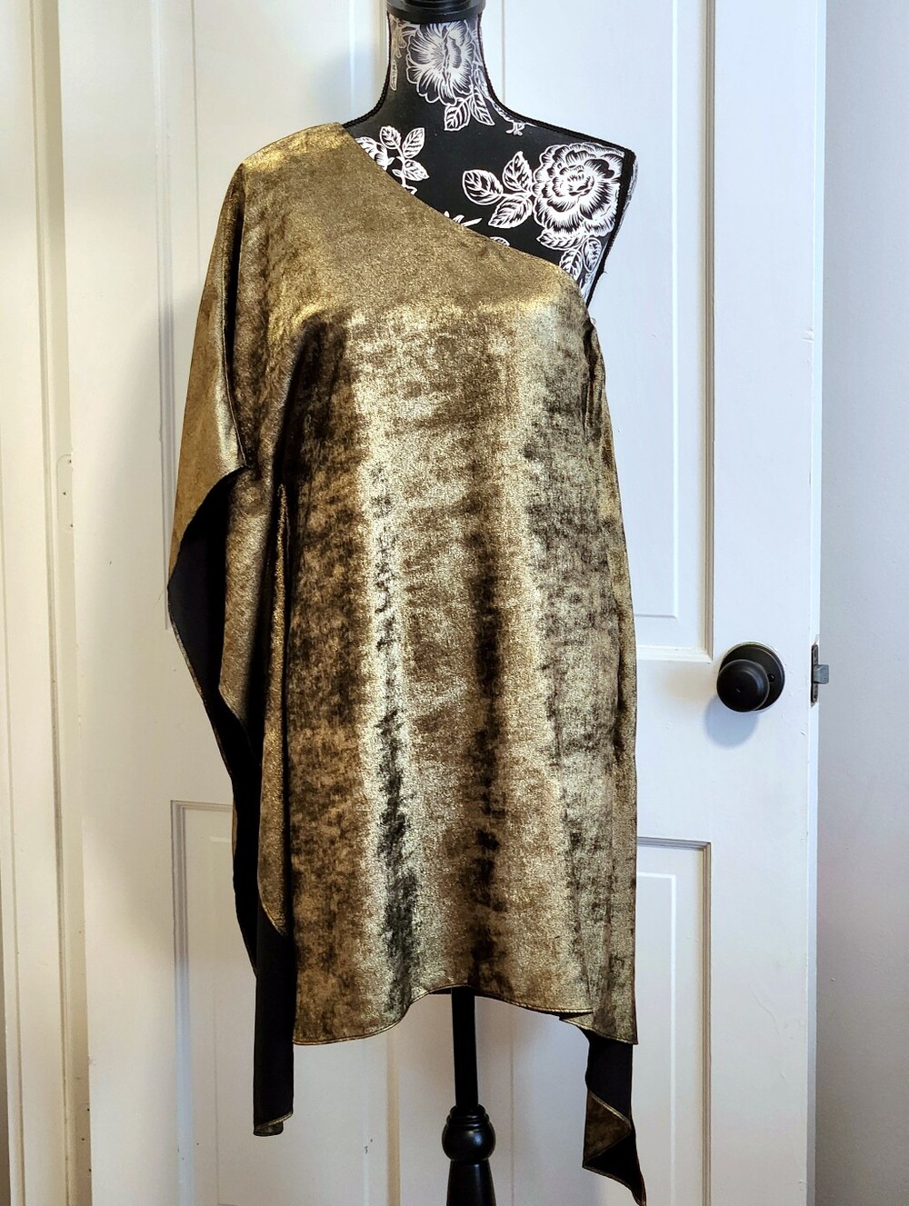 🆕️ 💛Karlie💛 - Metallic Gold Assymetrical One-Shoulder Tunic Top OR Dress